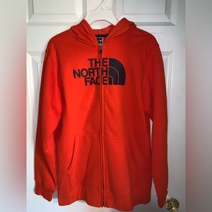 Boy’s North Face Orange Zip Hoodie - Size XL